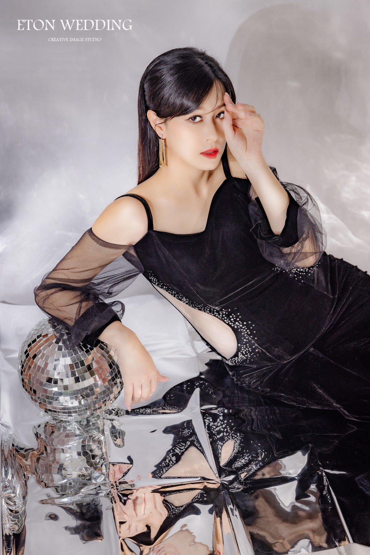 復古炫光風孕婦寫真,孕婦照,Disco孕婦攝影,孕婦禮服